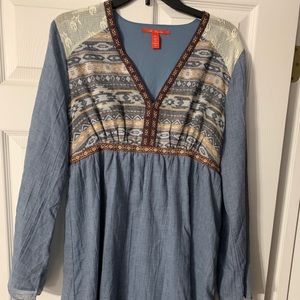 Aztec/jean dress
